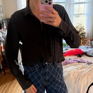 Banana Republic Black Button Down Shirt